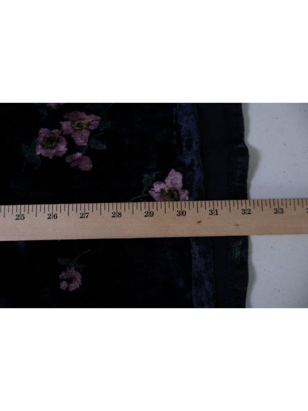Free People Be My Baby Velvet Mini Dress Size 0 Navy Floral Print Flutter Sleeve - Picture 15 of 16
